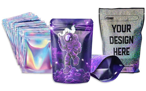 Custom Holographic Mylar Bags for Modern Packaging Use